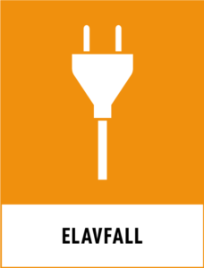 Skylt Elavfall